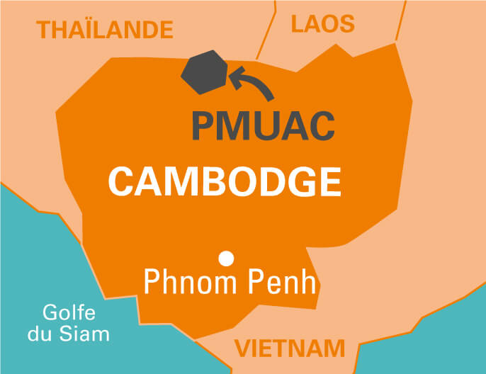 Carte coopÃ©rative PMUAC au Cambodge riz blanc